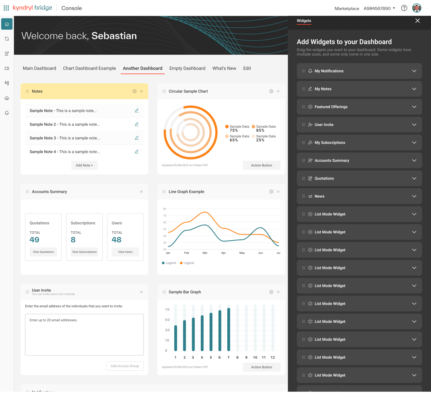 Homepage with Side Panel