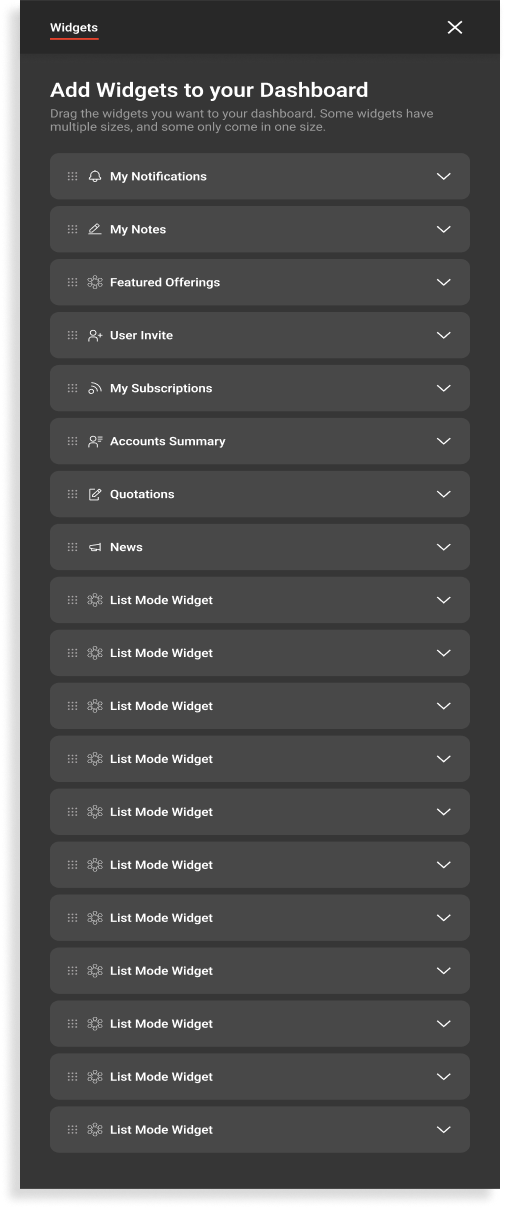 Widget Side Panel